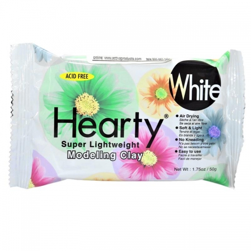 Hearty® Super Lightweight Modeling Clay, White, 1.75 oz (50 g)